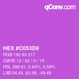 Color code: HEX #C053D9 | qconv.com