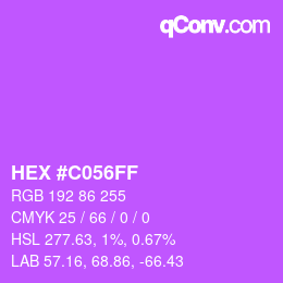 Color code: HEX #C056FF | qconv.com