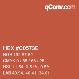 Color code: HEX #C0573E | qconv.com