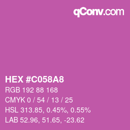 Color code: HEX #C058A8 | qconv.com