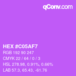 Color code: HEX #C05AF7 | qconv.com