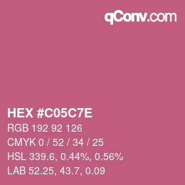 Color code: HEX #C05C7E | qconv.com