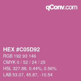Color code: HEX #C05D92 | qconv.com