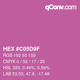 Color code: HEX #C05D9F | qconv.com