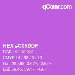 Color code: HEX #C05DDF | qconv.com