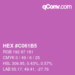カラーコード: HEX #C061B5 | qconv.com
