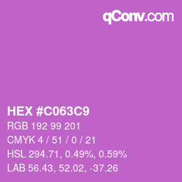 Color code: HEX #C063C9 | qconv.com