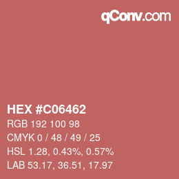 Color code: HEX #C06462 | qconv.com