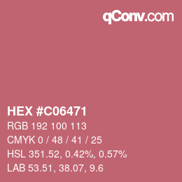 Color code: HEX #C06471 | qconv.com