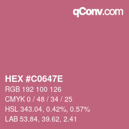 Color code: HEX #C0647E | qconv.com