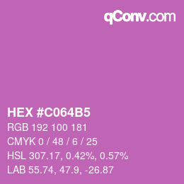 Color code: HEX #C064B5 | qconv.com