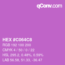 Color code: HEX #C064C8 | qconv.com