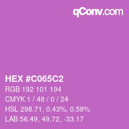 Color code: HEX #C065C2 | qconv.com