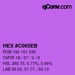 Color code: HEX #C065EB | qconv.com