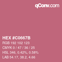 Color code: HEX #C0667B | qconv.com