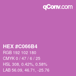 Color code: HEX #C066B4 | qconv.com