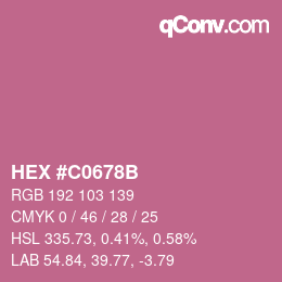 Color code: HEX #C0678B | qconv.com