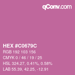 Color code: HEX #C0679C | qconv.com