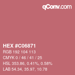 Color code: HEX #C06871 | qconv.com