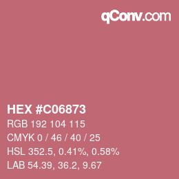 颜色代码: HEX #C06873 | qconv.com