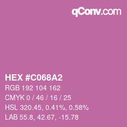 Farbcode: HEX #C068A2 | qconv.com