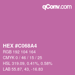 Código de color: HEX #C068A4 | qconv.com