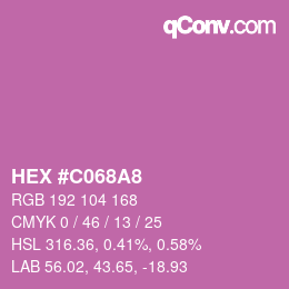 Color code: HEX #C068A8 | qconv.com