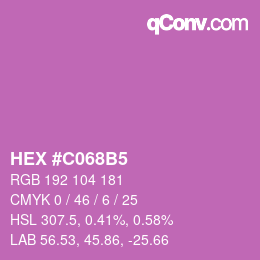 颜色代码: HEX #C068B5 | qconv.com