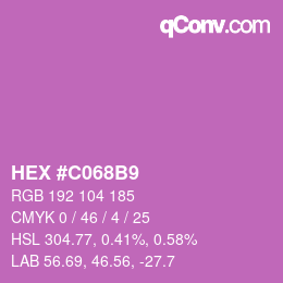 颜色代码: HEX #C068B9 | qconv.com
