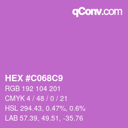 Color code: HEX #C068C9 | qconv.com