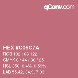 Color code: HEX #C06C7A | qconv.com