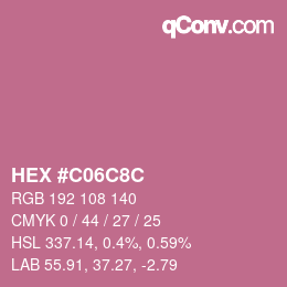 Color code: HEX #C06C8C | qconv.com