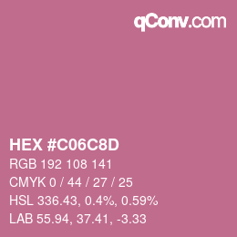 Color code: HEX #C06C8D | qconv.com