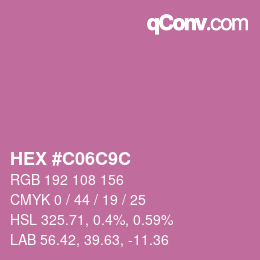 Color code: HEX #C06C9C | qconv.com