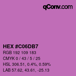 Color code: HEX #C06DB7 | qconv.com