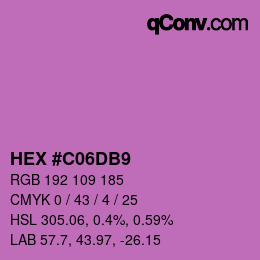 Color code: HEX #C06DB9 | qconv.com