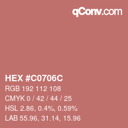 Color code: HEX #C0706C | qconv.com
