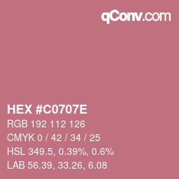 Color code: HEX #C0707E | qconv.com