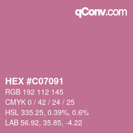 Color code: HEX #C07091 | qconv.com