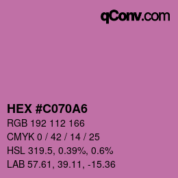 Color code: HEX #C070A6 | qconv.com