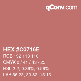 Color code: HEX #C0716E | qconv.com