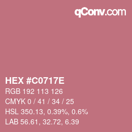 Color code: HEX #C0717E | qconv.com