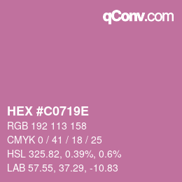 Color code: HEX #C0719E | qconv.com