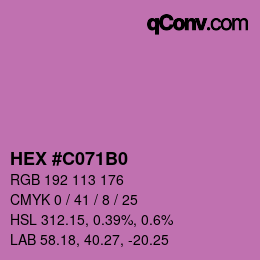 Color code: HEX #C071B0 | qconv.com
