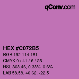 颜色代码: HEX #C072B5 | qconv.com