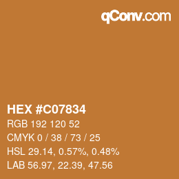 Color code: HEX #C07834 | qconv.com
