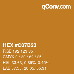 Color code: HEX #C07B23 | qconv.com