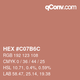Color code: HEX #C07B6C | qconv.com