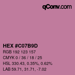 Color code: HEX #C07B9D | qconv.com