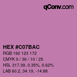 Color code: HEX #C07BAC | qconv.com